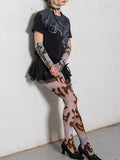 Y2K Footed Graffiti Pantyhose -- YKIIY  CLOTHING