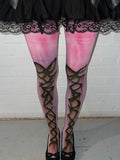 Y2K Footed Graffiti Pantyhose -- YKIIY  CLOTHING