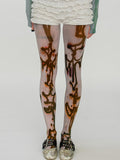 Y2K Footed Graffiti Pantyhose -- YKIIY  CLOTHING