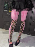 Y2K Footed Graffiti Pantyhose -- YKIIY  CLOTHING