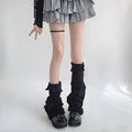 Y2K Grunge Distressed Knitted Leg Warmers -- YKIIY  CLOTHING