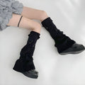 Y2K Grunge Distressed Knitted Leg Warmers -- YKIIY  CLOTHING