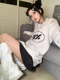 Y2K Grunge Distressed Knitted Sweater