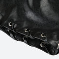 Y2K Grunge Faux Leather Mini Skirt -- YKIIY  CLOTHING