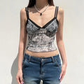 Y2K Grunge Mesh Top