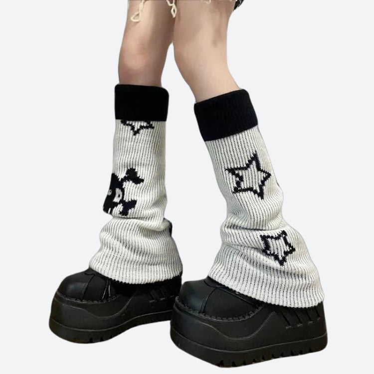 Y2K Grunge Reversible Leg Warmers -- YKIIY  CLOTHING