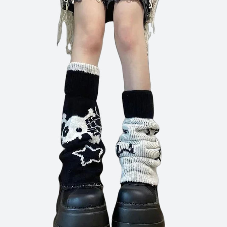 Y2K Grunge Reversible Leg Warmers -- YKIIY  CLOTHING