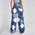 Y2K Harlequin Wide Leg Jeans -- YKIIY  CLOTHING