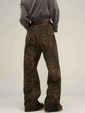 Y2K Leopard Straight Leg Pants