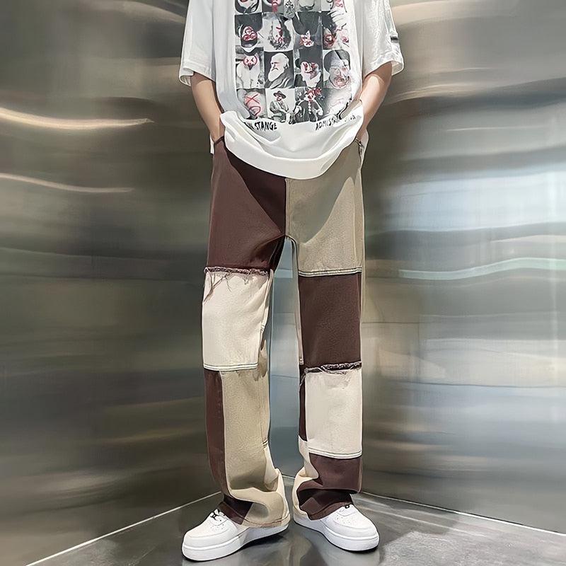 Y2K Patchwork Pants -- YKIIY  CLOTHING