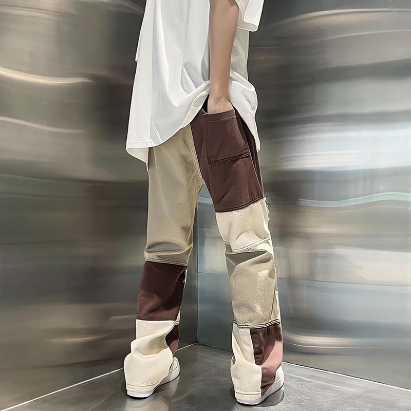 Y2K Patchwork Pants -- YKIIY  CLOTHING