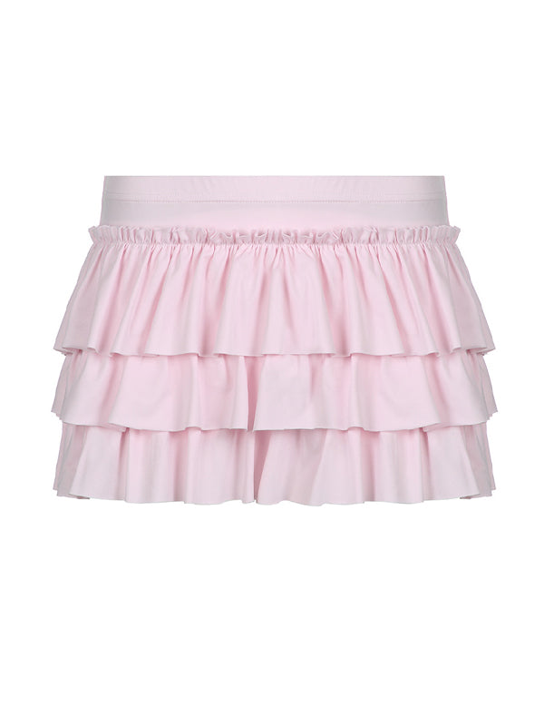 Y2K Plain Bow Patchwork Skirt -- YKIIY  CLOTHING