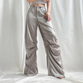 Y2K Satin Wide Leg Pants -- YKIIY  CLOTHING