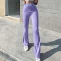 Y2K Slim Fit Flared Pants -- YKIIY  CLOTHING