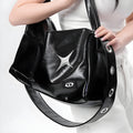 Y2K Star Faux Leather Bag -- YKIIY  CLOTHING