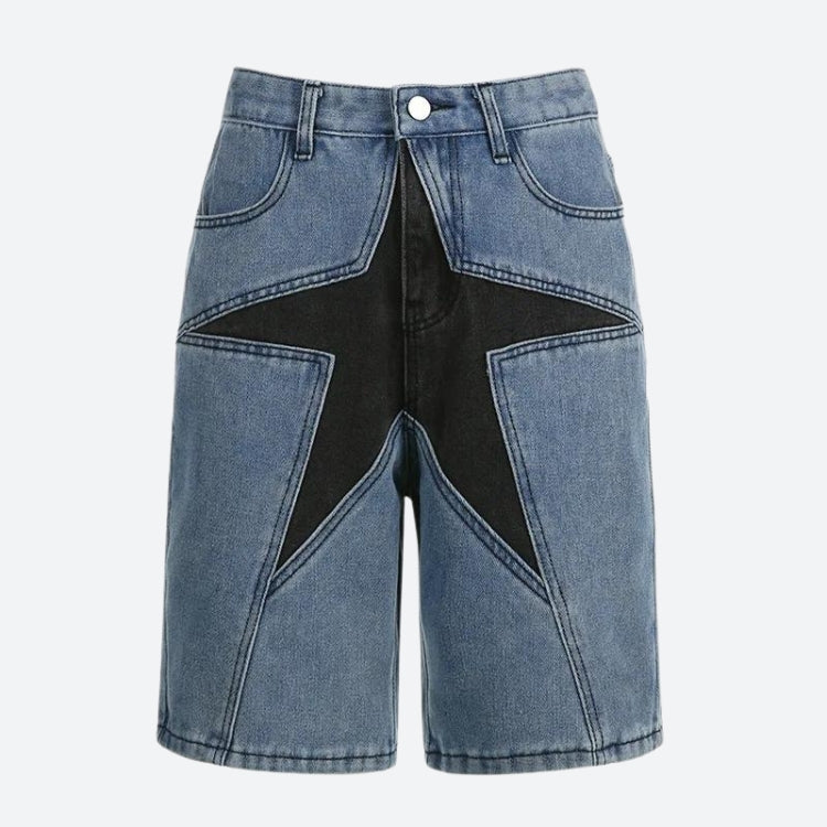 Y2K Star Jean Shorts -- YKIIY  CLOTHING