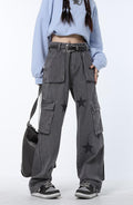 Y2K Star Printed Cargo Pants -- YKIIY  CLOTHING