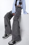 Y2K Star Printed Cargo Pants -- YKIIY  CLOTHING