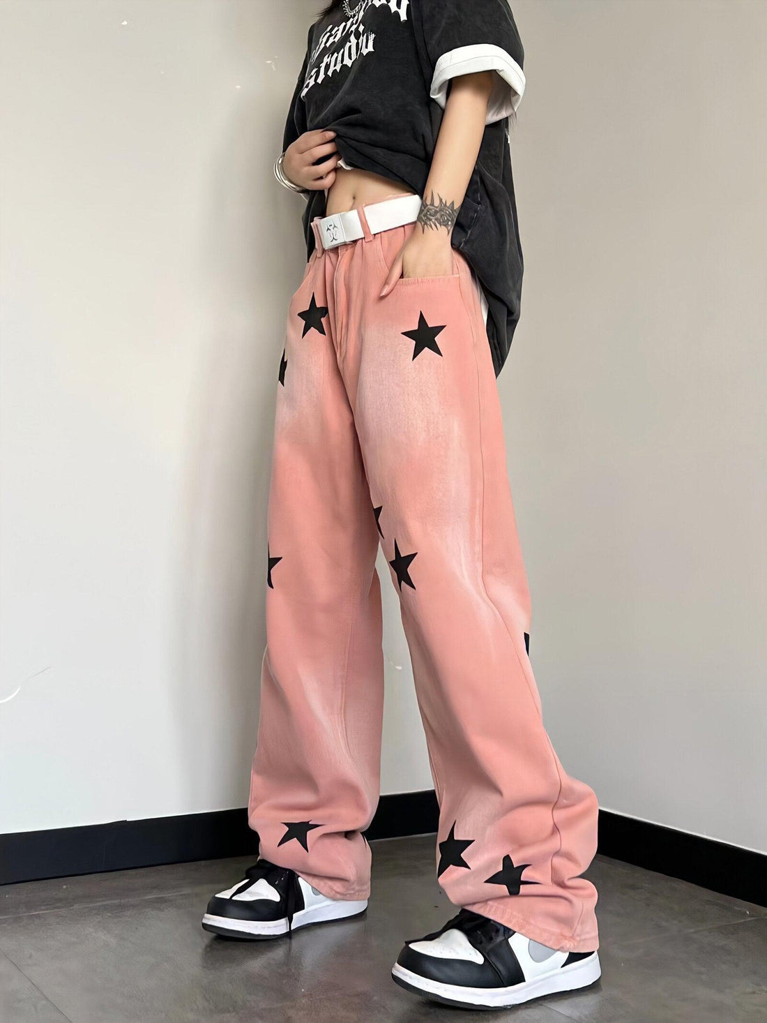 Y2K Star Printed Jeans -- YKIIY  CLOTHING