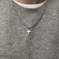 Y2K Star Silver Necklace -- YKIIY  CLOTHING