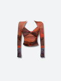 Y2K Sunset Mesh Top -- YKIIY  CLOTHING