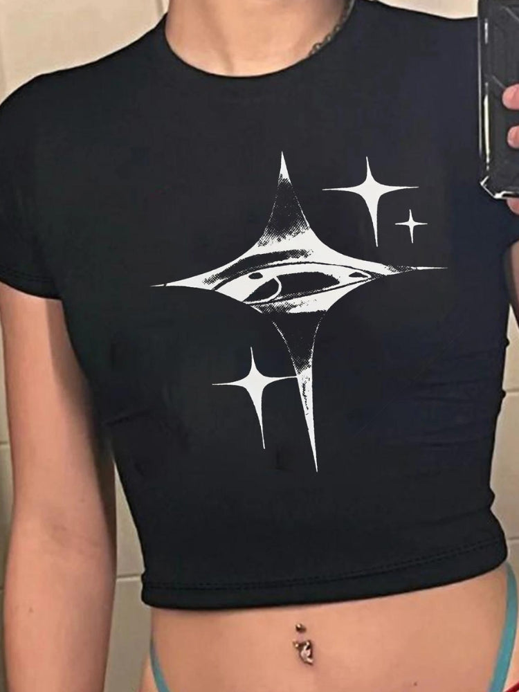 Y2K Twinkle Star Tee -- YKIIY  CLOTHING