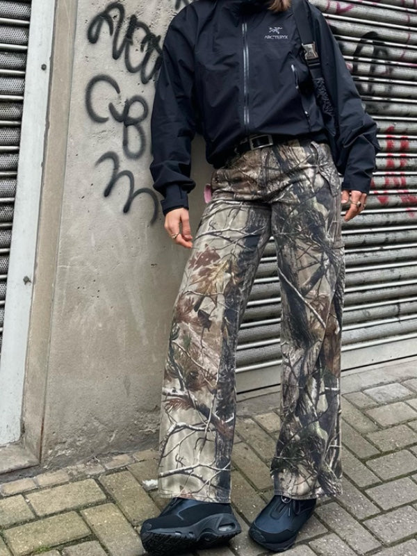 Zipper Button Camouflage Cargo Pants -- YKIIY  CLOTHING