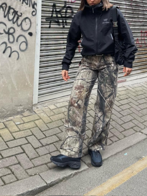 Zipper Button Camouflage Cargo Pants -- YKIIY  CLOTHING